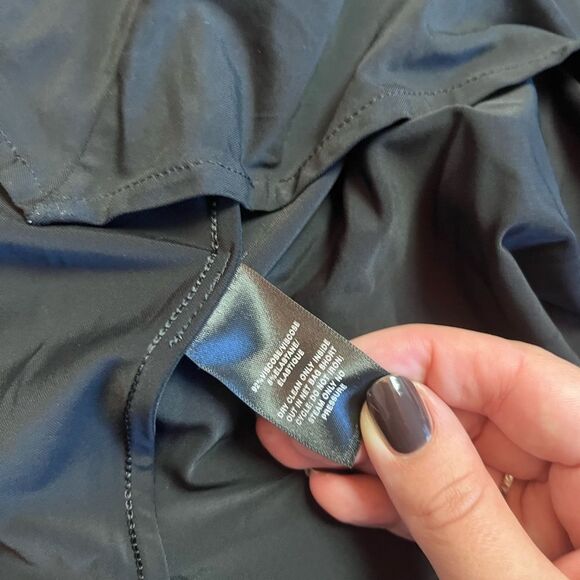 Lafayette 148 New York Navy Fluid Viscose Crepe Dress & Cardigan Set Size L - Picture 12 of 12